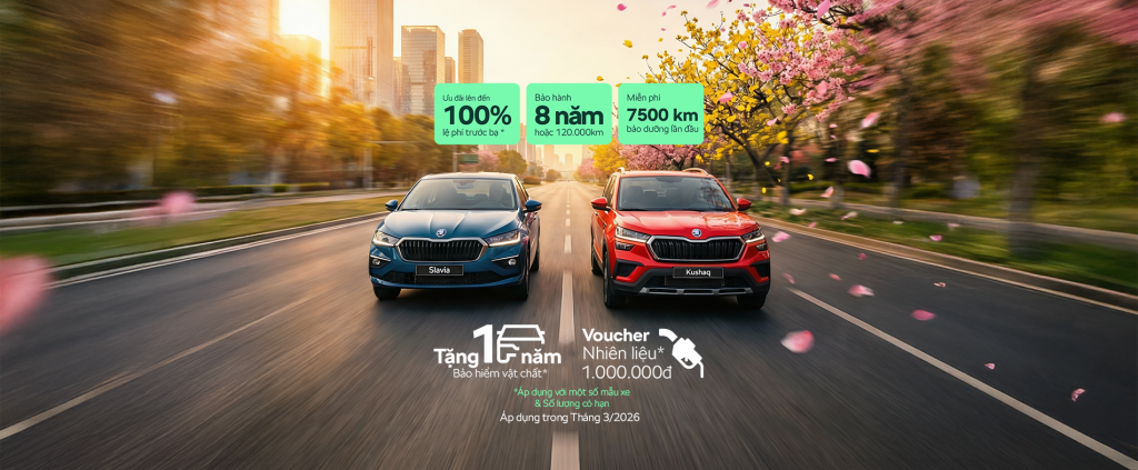 ƯU ĐÃI ĐẦU NĂM MỚI NHẤT 2026 CỦA SKODA THĂNG LONG